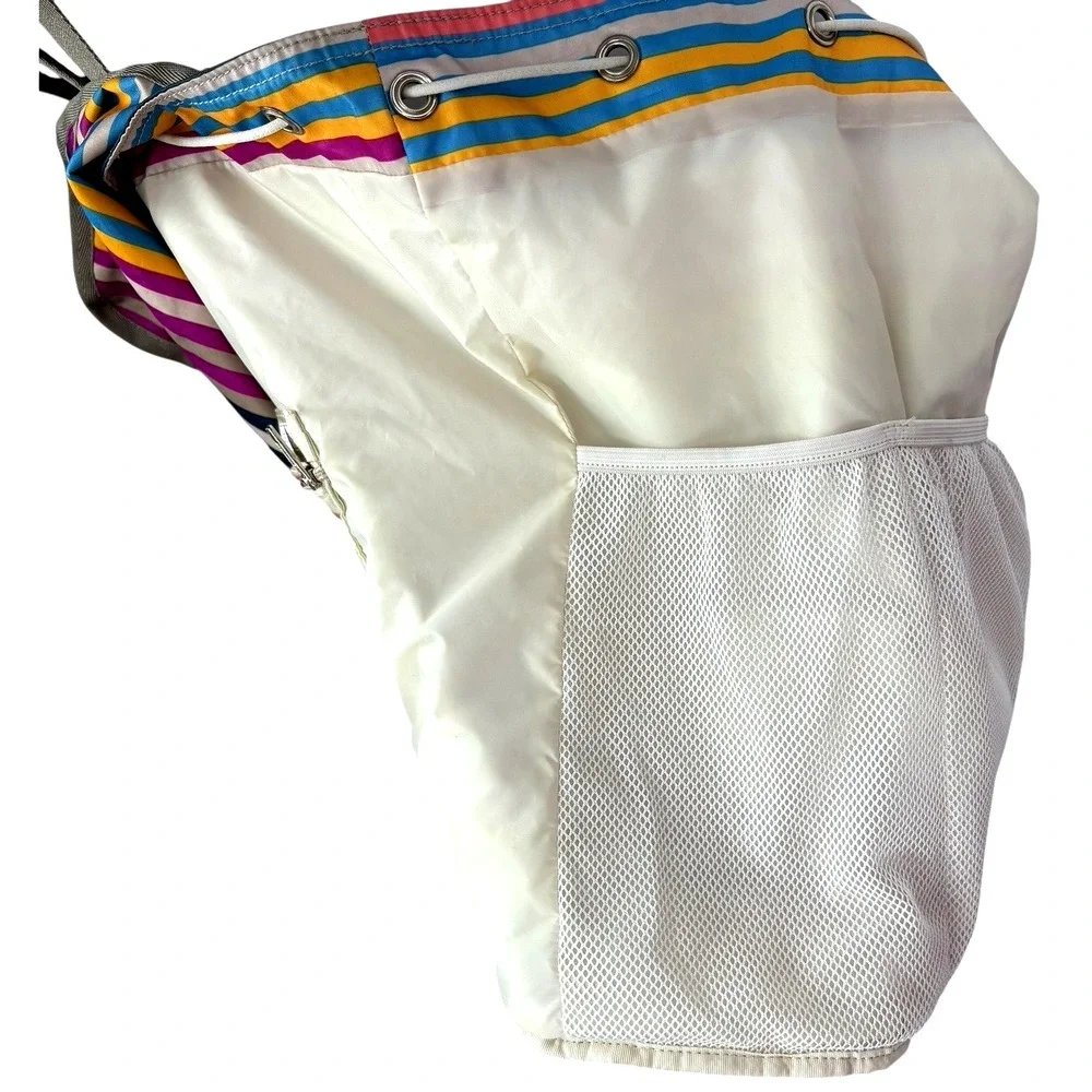 LeSportsac Voyager‎ Backpack Stripe Multicolor Pockets Diaper Bag Travel Large